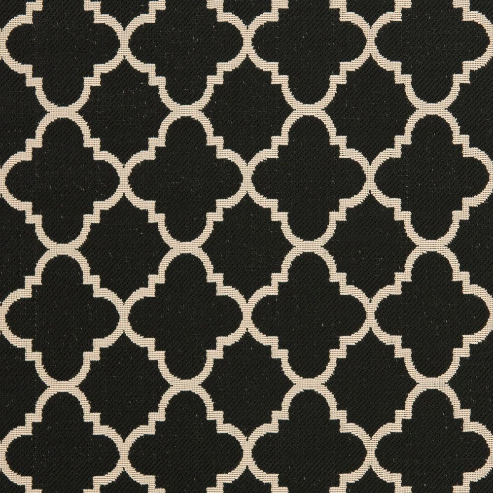 Courtyard Black/Beige 5' x 8' Indoor/Outdoor Area Rug #150R