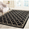 Courtyard Black/Beige 5' x 8' Indoor/Outdoor Area Rug #150R