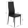 Ann Black High Backrest Upholstered Dining Chairs (Set of 4) #HA191