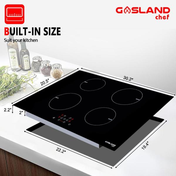 24 in. Vitro Ceramic Surface Built-in Modular Electric Induction Cooktop in Black, 4-Elements K7084