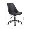 Blokhus Black Pu Cushion Ergonomic Office Desk Chair K6835