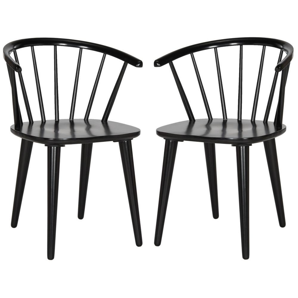 Blanchard Black Wood Dining Chair (Set of 2) 7479