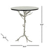 Carolyn End Table, Black and Silver (#K2505)
