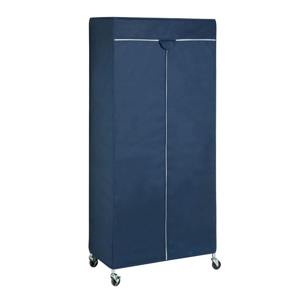 Blue Portable Closet Cover (36 in. W x 73 in. H) TRM119