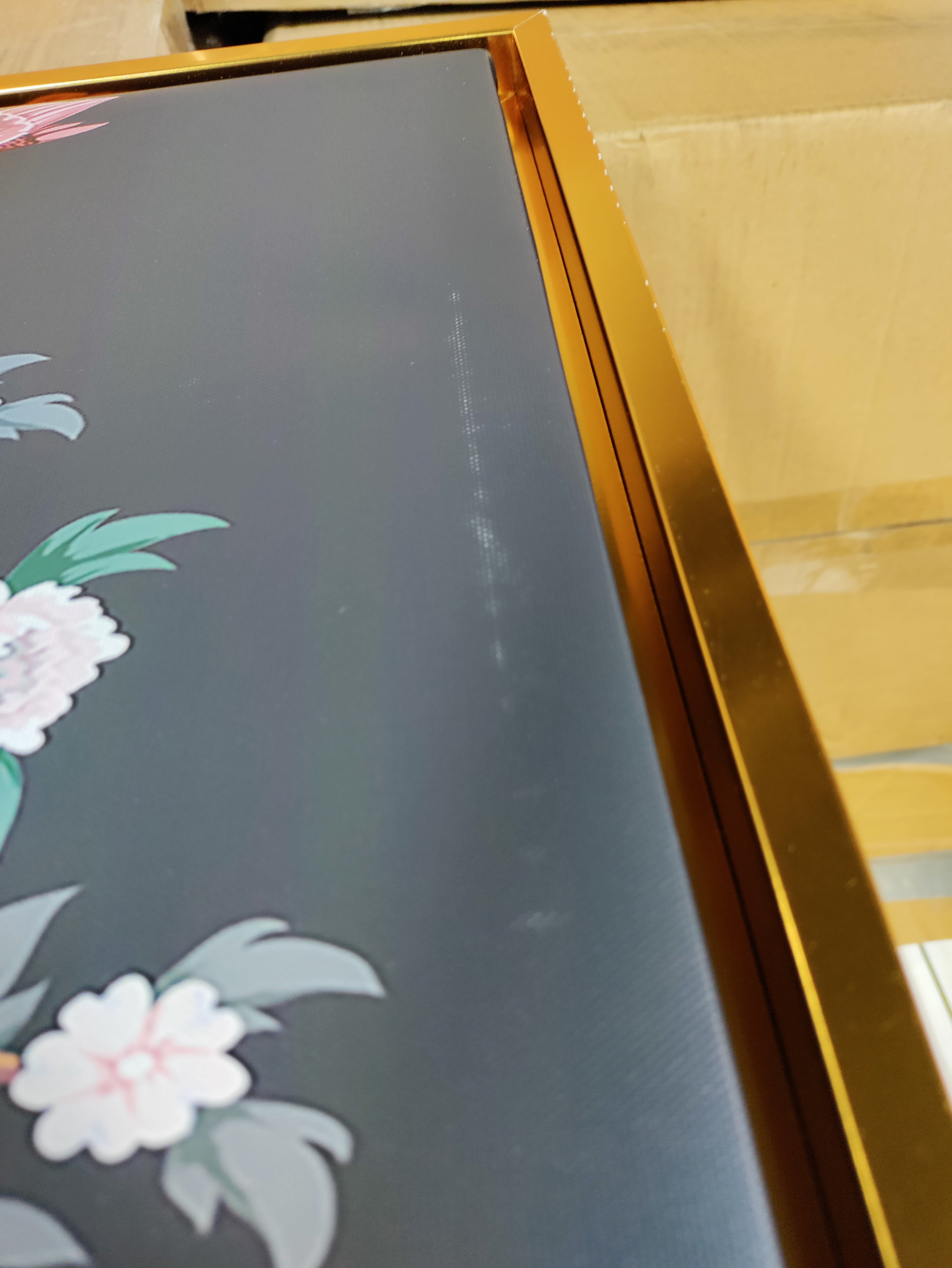 32" H x 48" W Chinoiserie With Birds And Peonies IV - 3 Piece Painting on Canvas