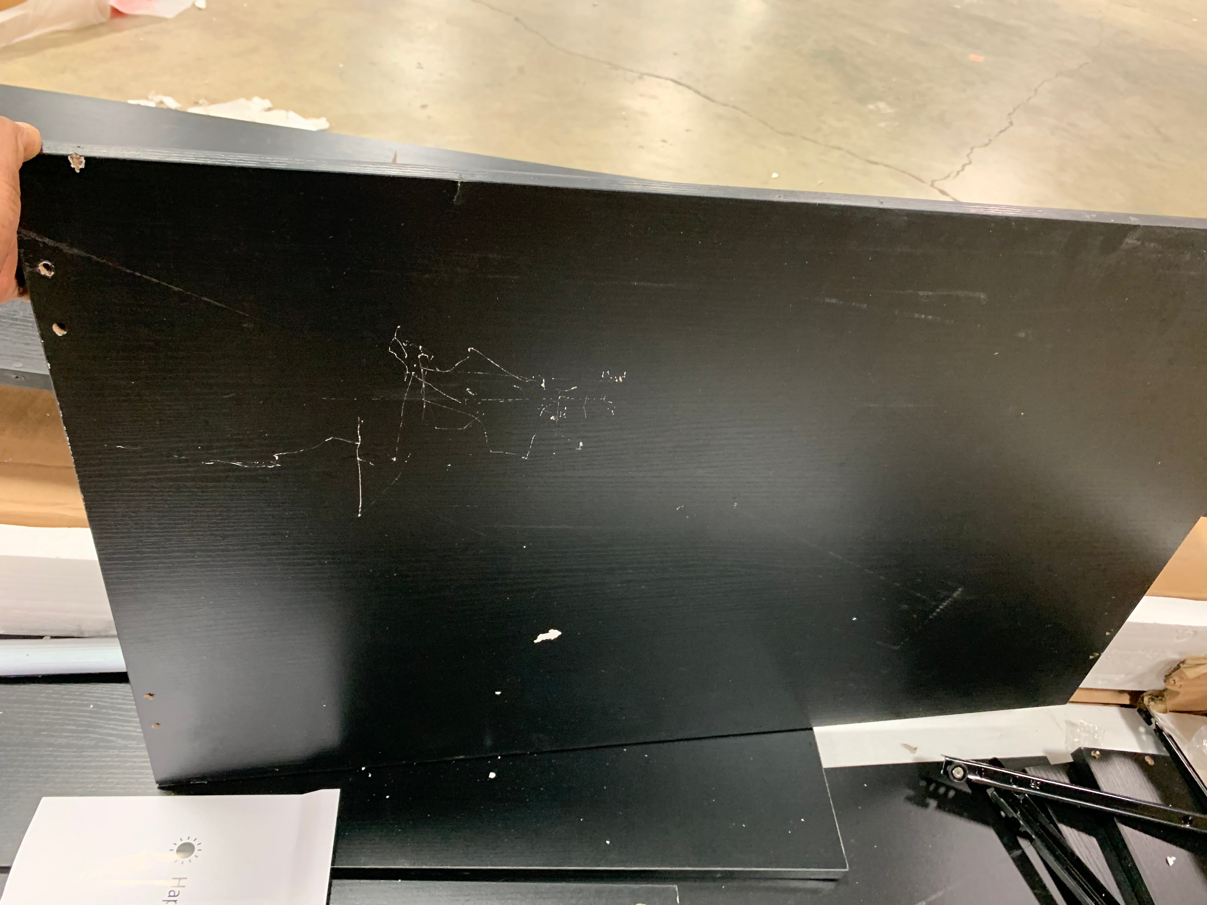 Black Solid + Manufactured Wood Armoire