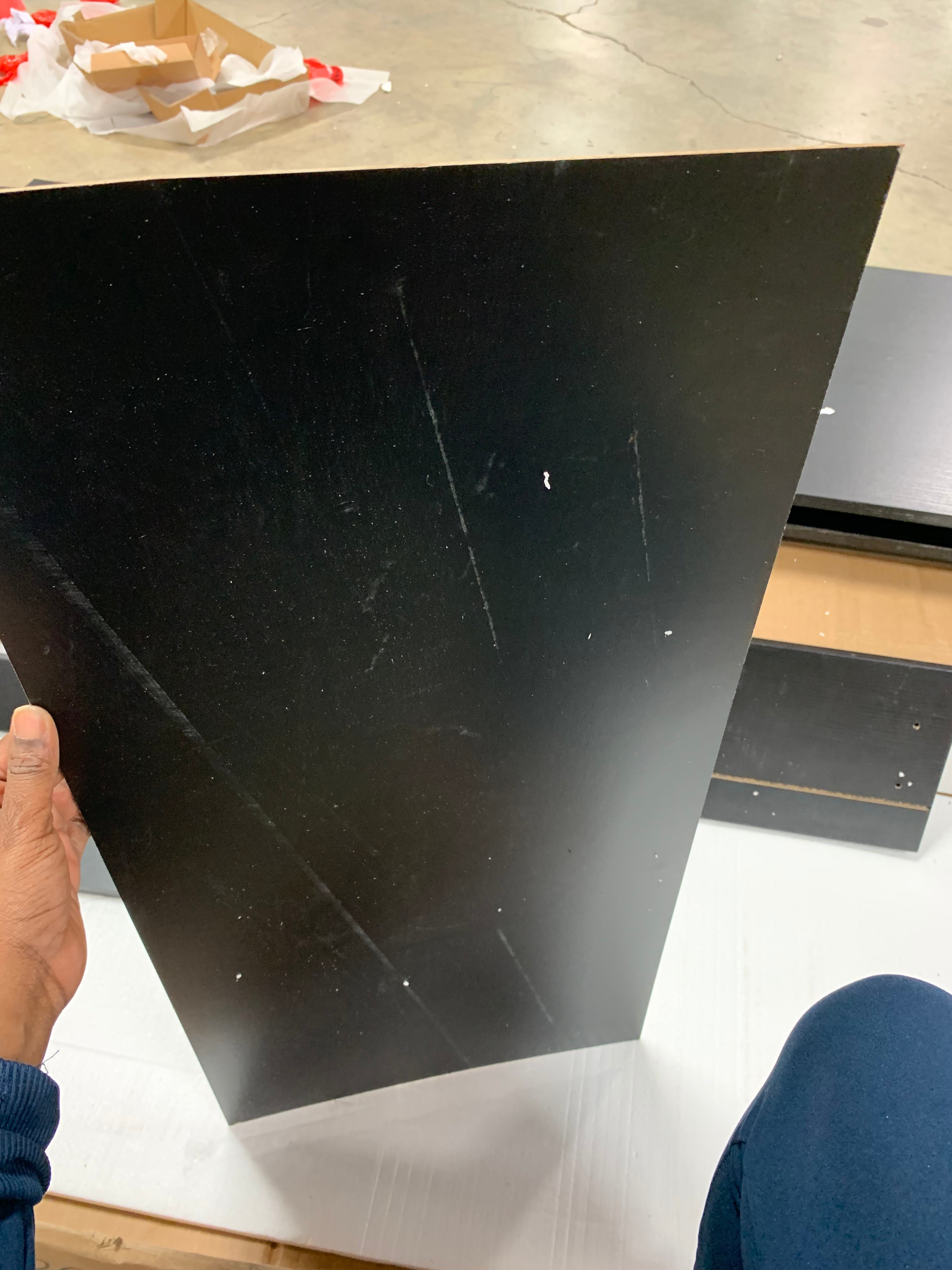 Black Solid + Manufactured Wood Armoire