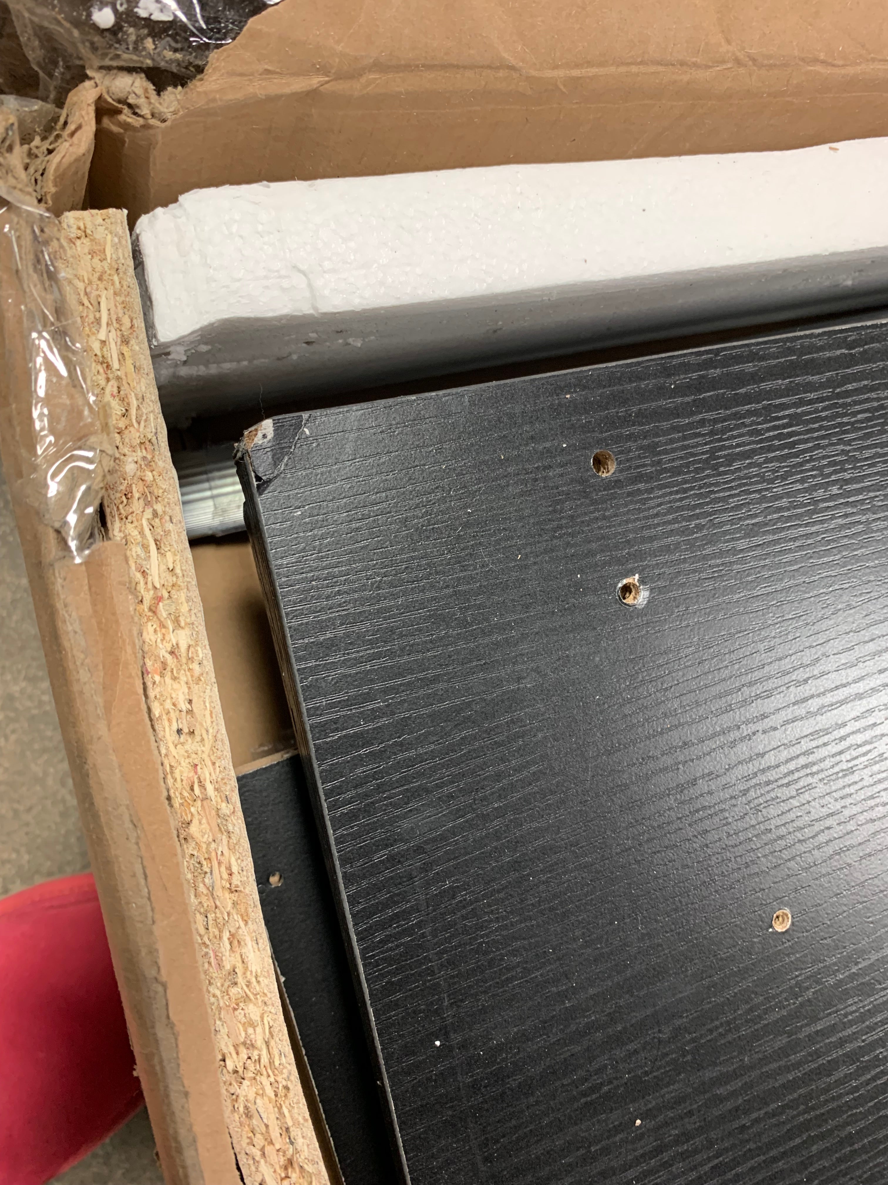 Black Solid + Manufactured Wood Armoire