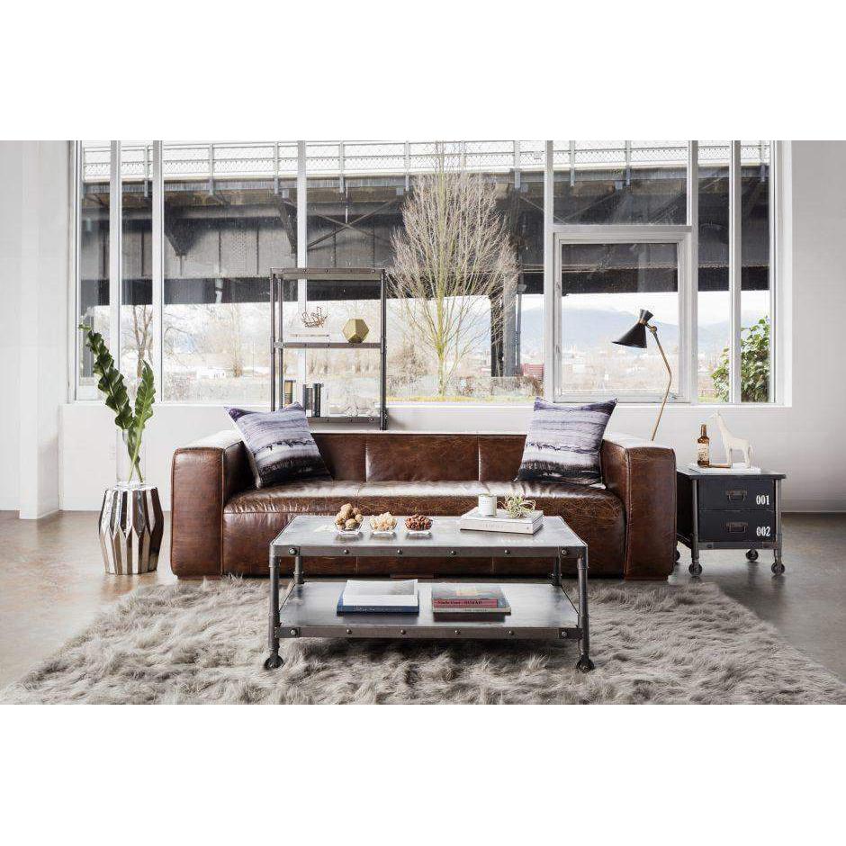 BOLTON DEEP LEATHER 101" SOFA (DARK BROWN) CYB733
