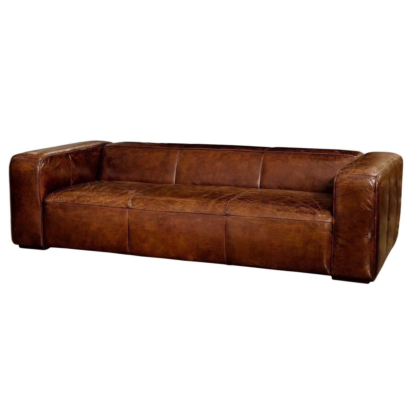 BOLTON DEEP LEATHER 101" SOFA (DARK BROWN) CYB733