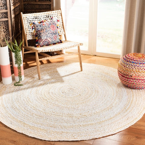 Winifred Colorful Braided 6' Round Area Rug ERUG247