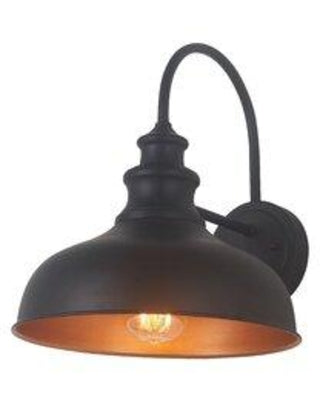 Leslie Black 1 - Bulb 13.5" H Outdoor Barn Light #HA822