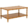 Brown Lacquered Bamboo Coffee Table