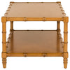 Brown Lacquered Bamboo Coffee Table