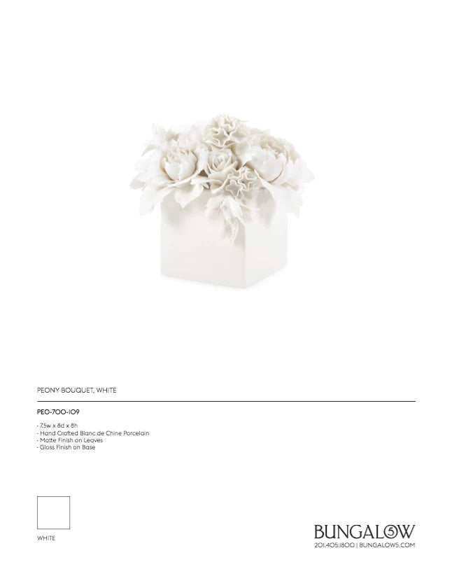 Peony Bouquet Blanc De Chine