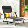 Havana Reclining Chaise Lounge, Black (#K1072)