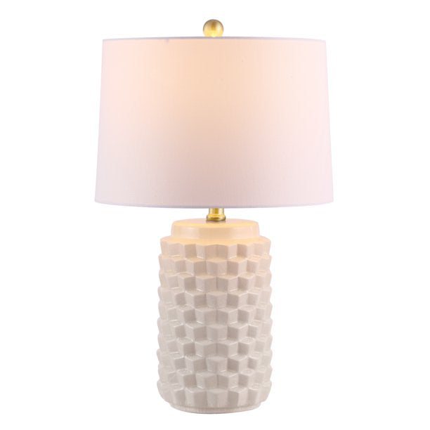 Weldon 22.5 in. Textured Ceramic Table Lamp, Off-White