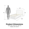 Better Homes & Gardens Leighton Twin Size Bed Frame, Bedroom Furniture, White RM320