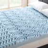 Best Price Mattress 4 Inch Cooling Gel 5-Zone Memory Foam Topper, CertiPUR-US Certified, Full, Sky Blue K7441