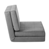 Your Zone Super Soft Suede 3 Convertible Position Flip Chair, Gray KB1295-A5-B2-P1