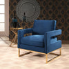 Cromwell Velvet Armchair, Navy