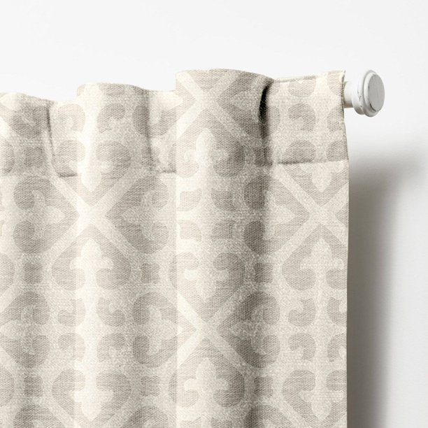 Terrain Blackout Soft Pattern Jacquard Woven with Lining Rod Pocket Curtain Panel, 54W x 84L "