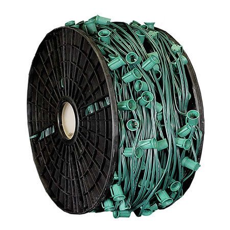 C7 Cord, 18" Spacing, Green Wire, SPT-1, 1000'
