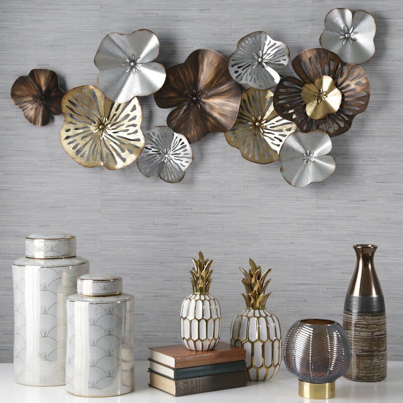 Metal 47" Floral Wall Decor (#K4300)