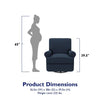 Baby Relax Tiana Swivel Glider Recliner Nursery Chair, Navy