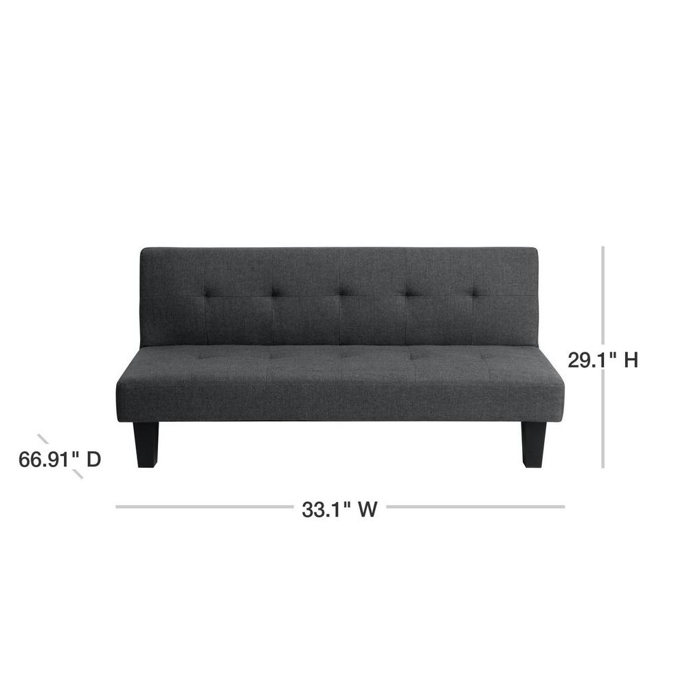Doren Convertible Sofa, Charcoal (#K2536)