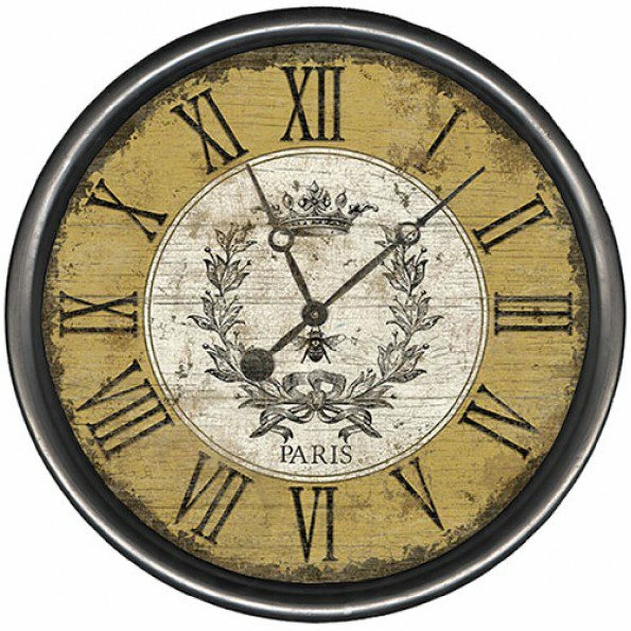 23" Custom Paris  Vintage Bee Vintage Style Wooden Sign Wall Clock pt890