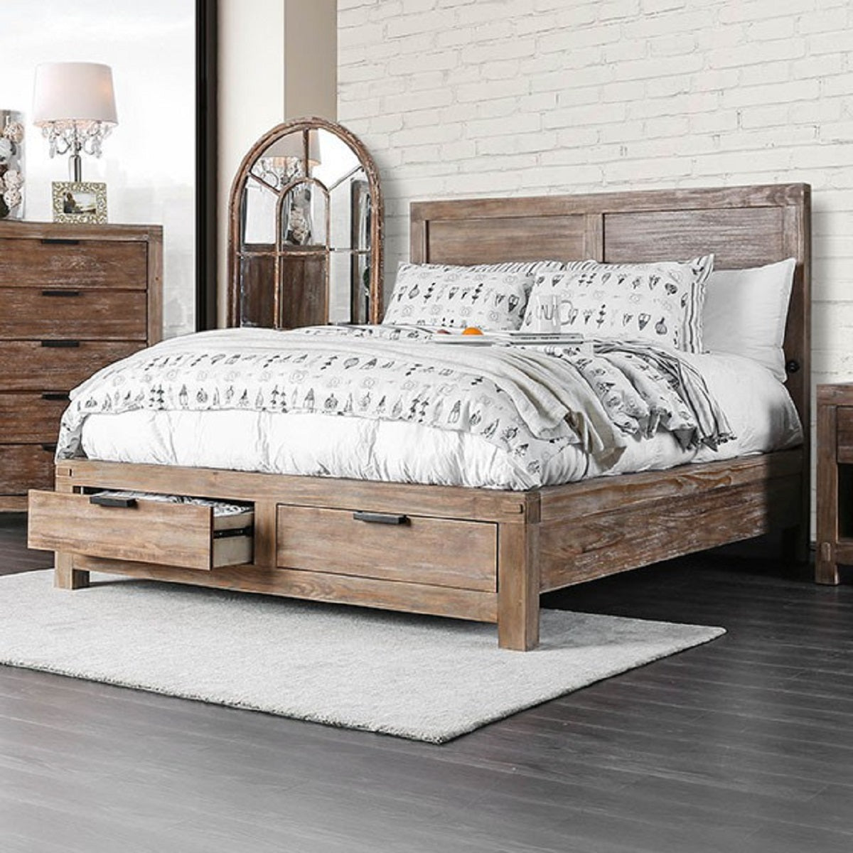 Wynton Storage Platform Bed - King (#K1051 - 3 BOXES)