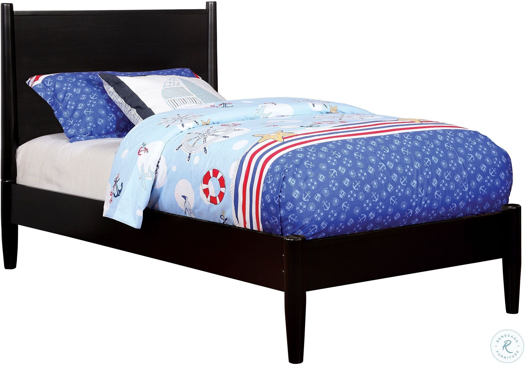Black Twin Panel Bed
