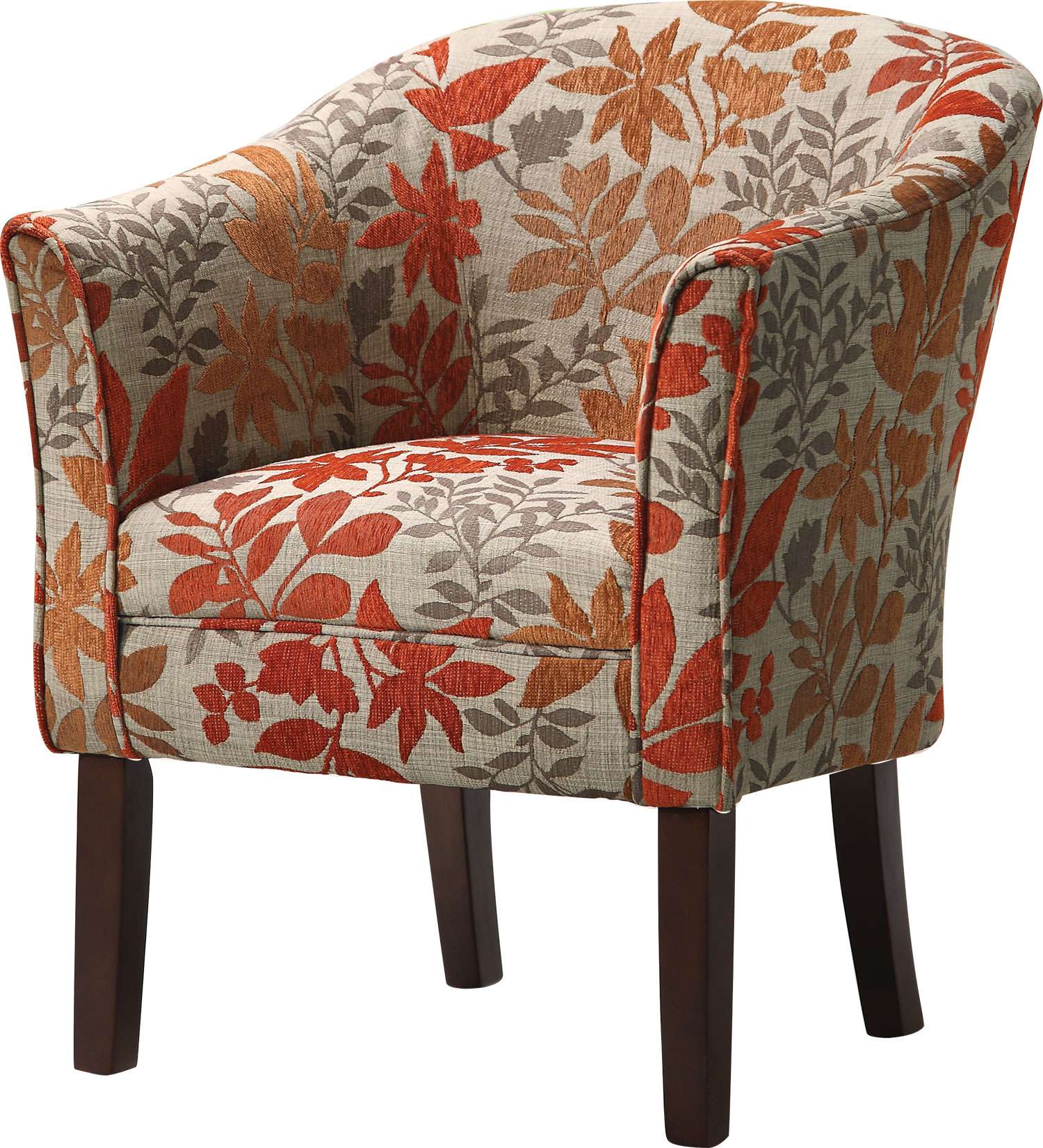 Autumn Leaves Patterned Accent Chair RM218