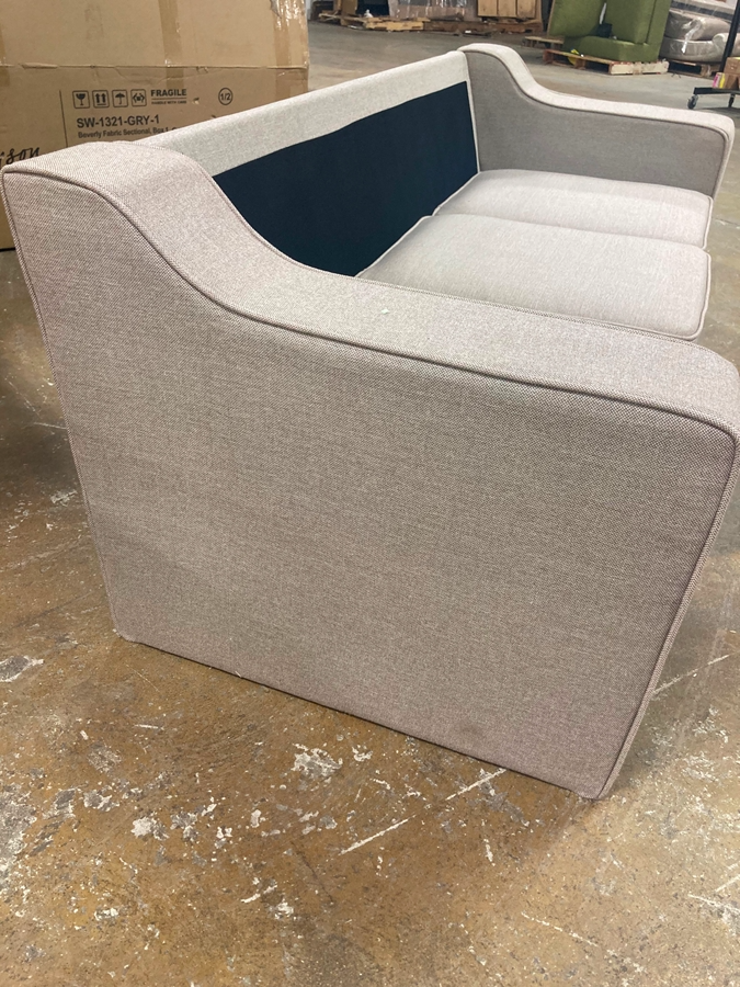 Bailey Fabric Sectional Piece, Grey AS IS - OP042
