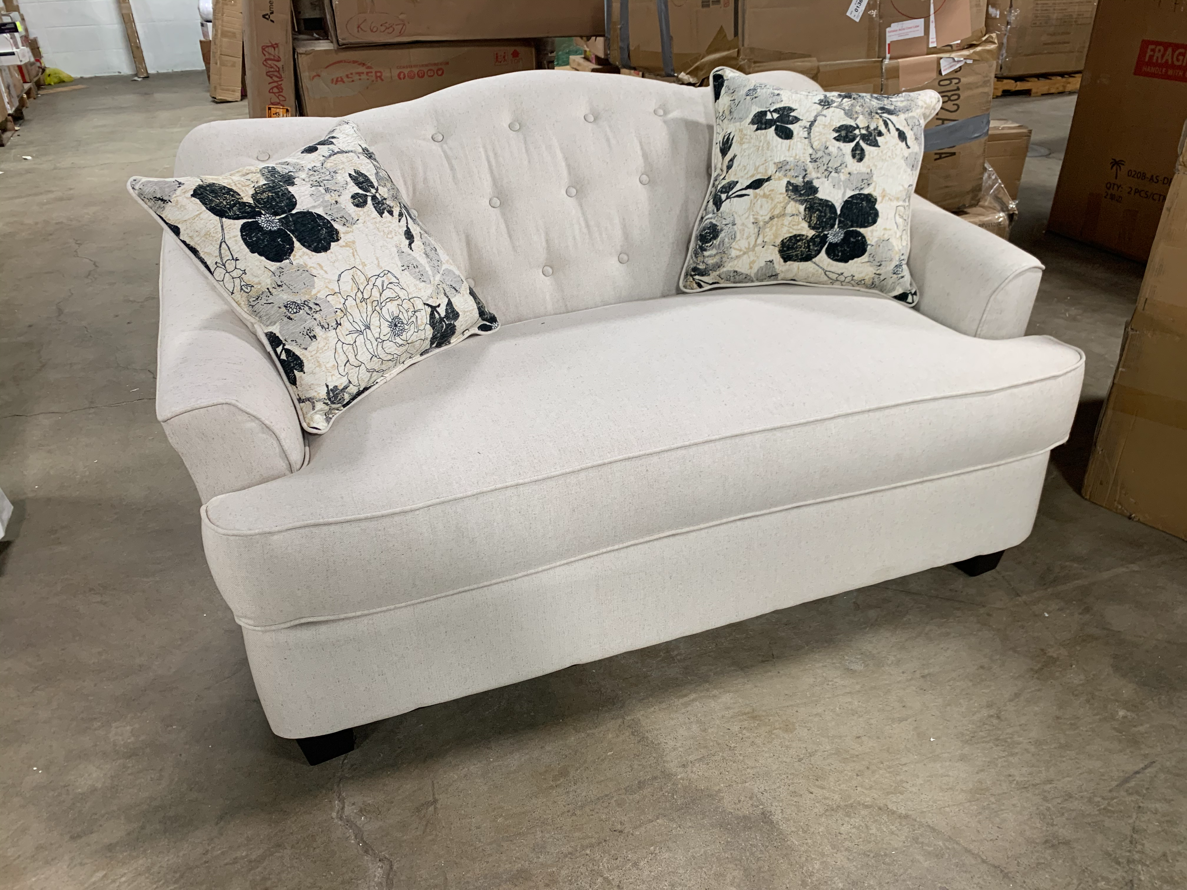 Beverly 62" Recessed Arm Loveseat