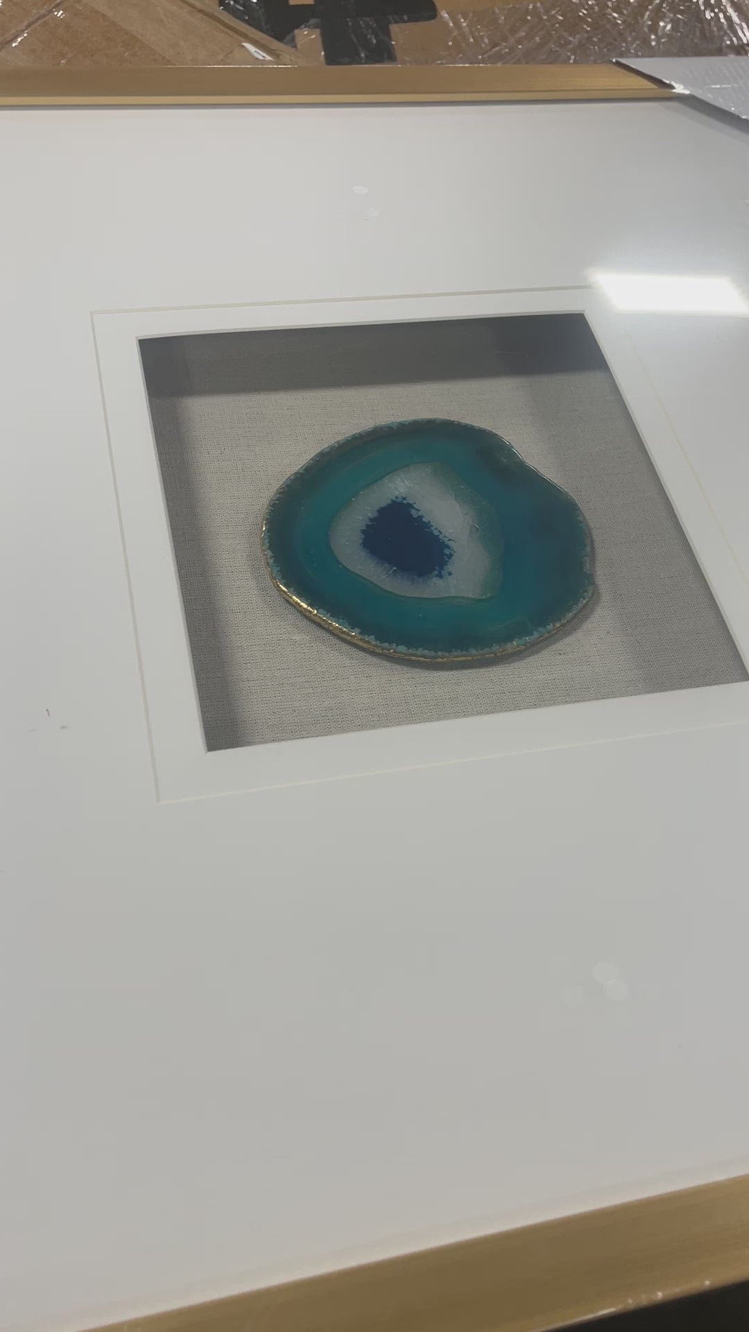 2 Piece Framed Agate Wall Décor Set