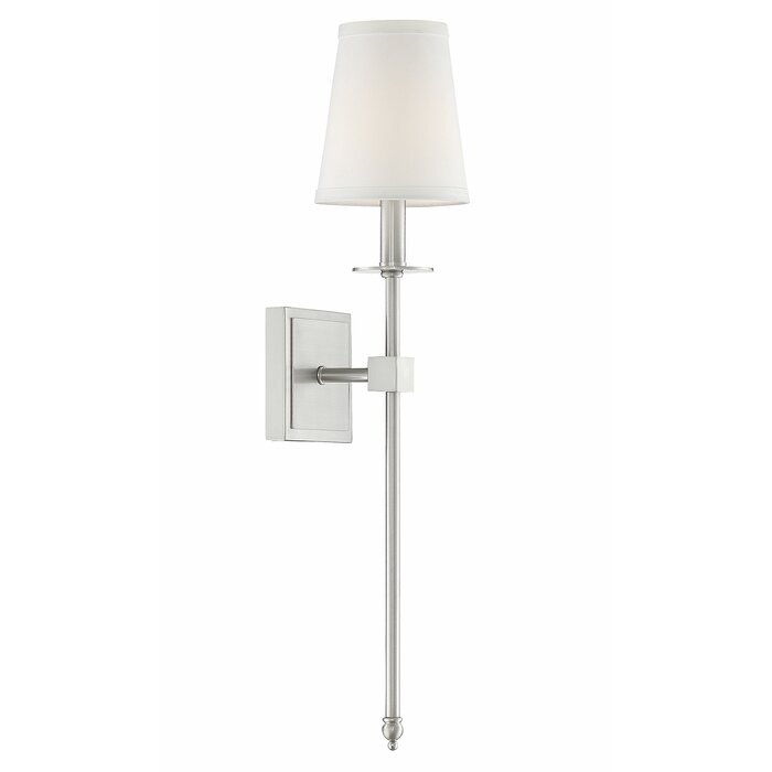 24" H x 5" W x 5" D Satin Nickel Barrett 2 - Light Dimmable Wallchiere (Set of 2)