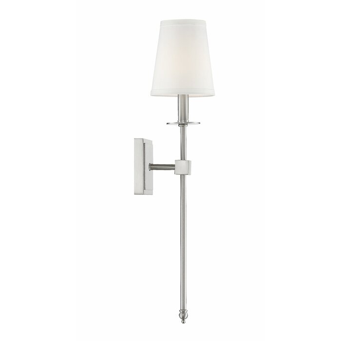 24" H x 5" W x 5" D Satin Nickel Barrett 2 - Light Dimmable Wallchiere (Set of 2)