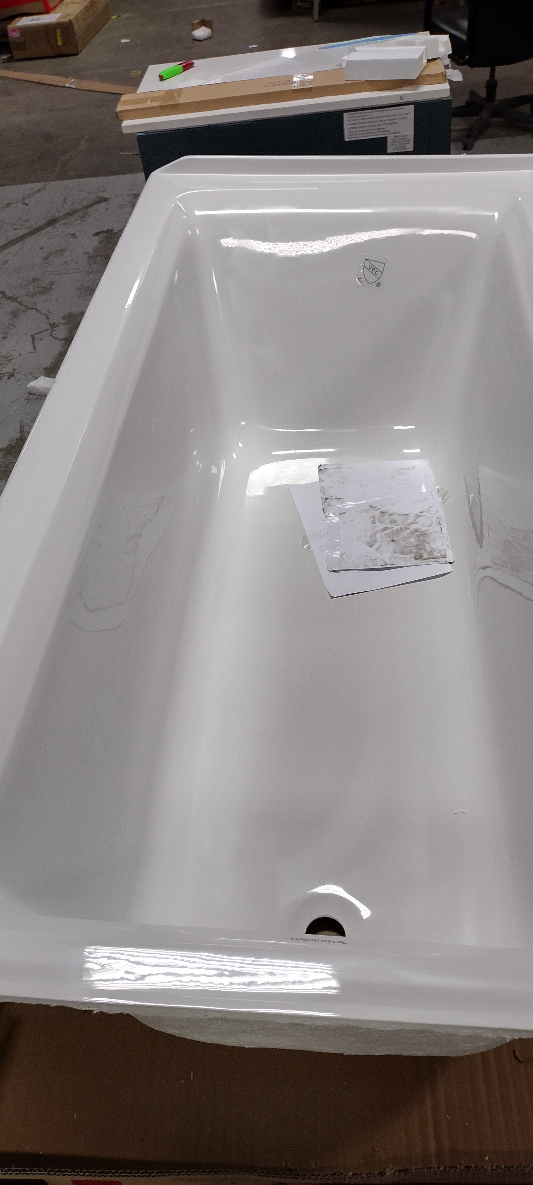 Architec 66" x 32'' Alcove Soaking Bathtub in , 19.25''