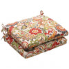 Pillow Perfect Outdoor Floral Seat Cushion - 18.5 x 16 x 3 in. - Set of 4