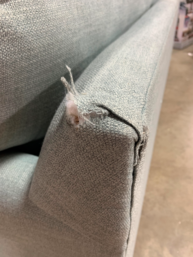 98" Flared Arm Sofa with Reversible Cushions(As-Is)