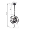 5 - Light Candle Style Globe Chandelier #LX3065