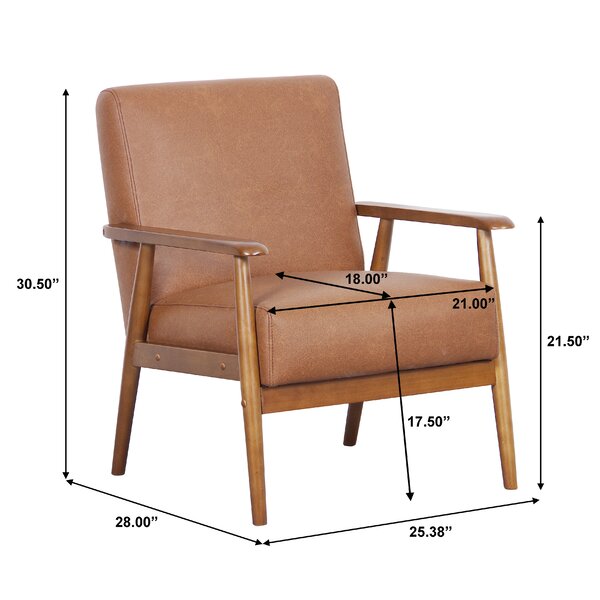 Barlow 21" Armchair, Steel Gray #HA721