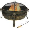 Black/Bronze High-Temp Paint Flanigan Steel Wood Burning Fire Pit #LX007