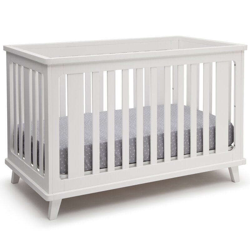 WHITE 3-in-1 Convertible Delta Crib #LX2008