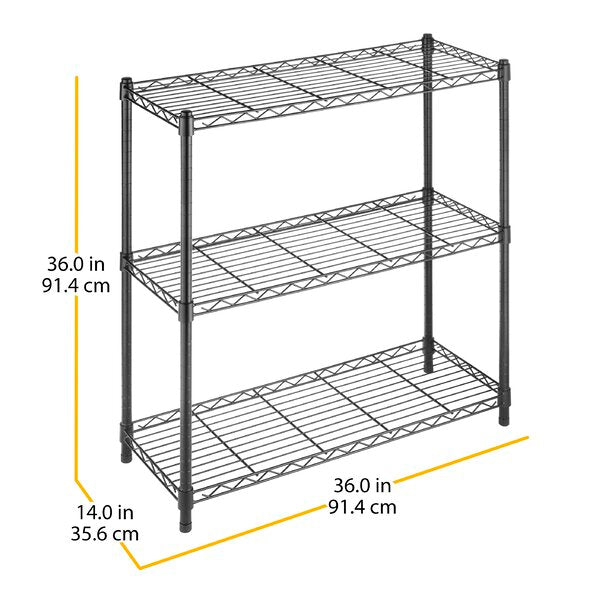 (STEEL) Supreme Wide 3 Shelf Shelving Unit Starter #LX2021
