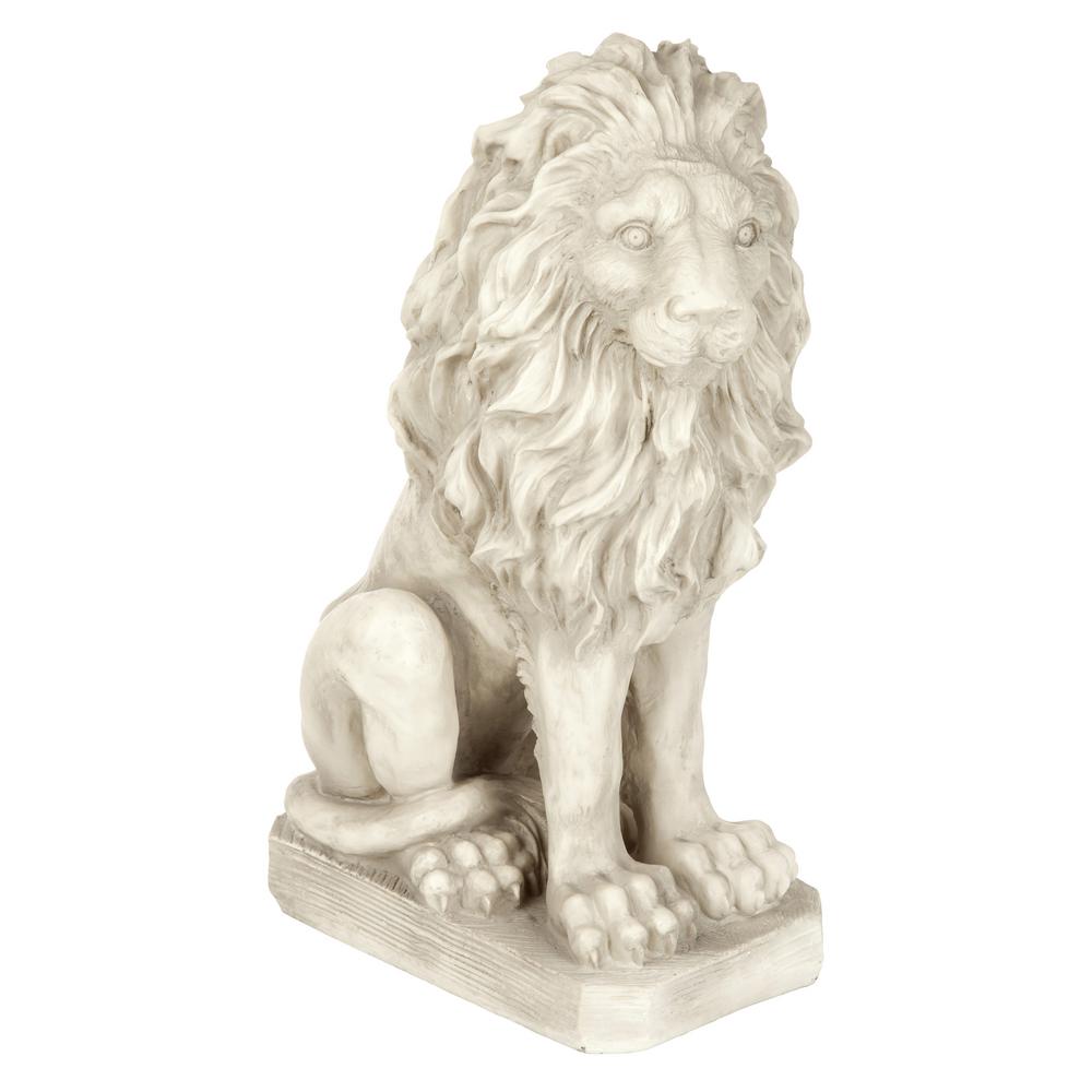 21 in. H Mansfield Manor Lion Sentinel Looking Right Statue LX4439