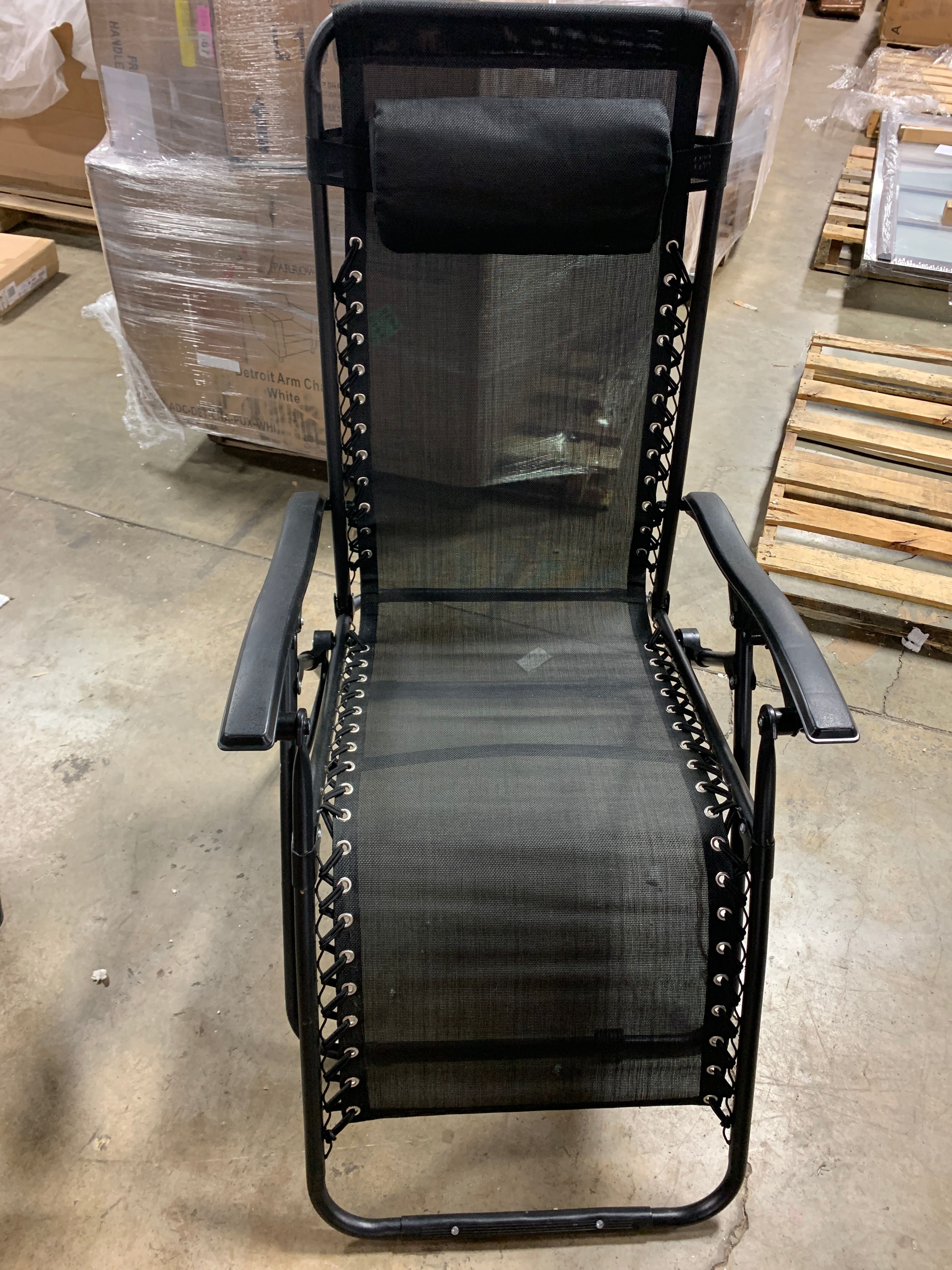 Black Garett Reclining Zero Gravity Chair with Cushion pt1251