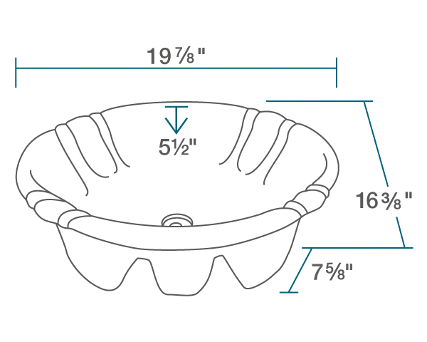 White  Vessel / Drop-In Porcelain Sink RM228